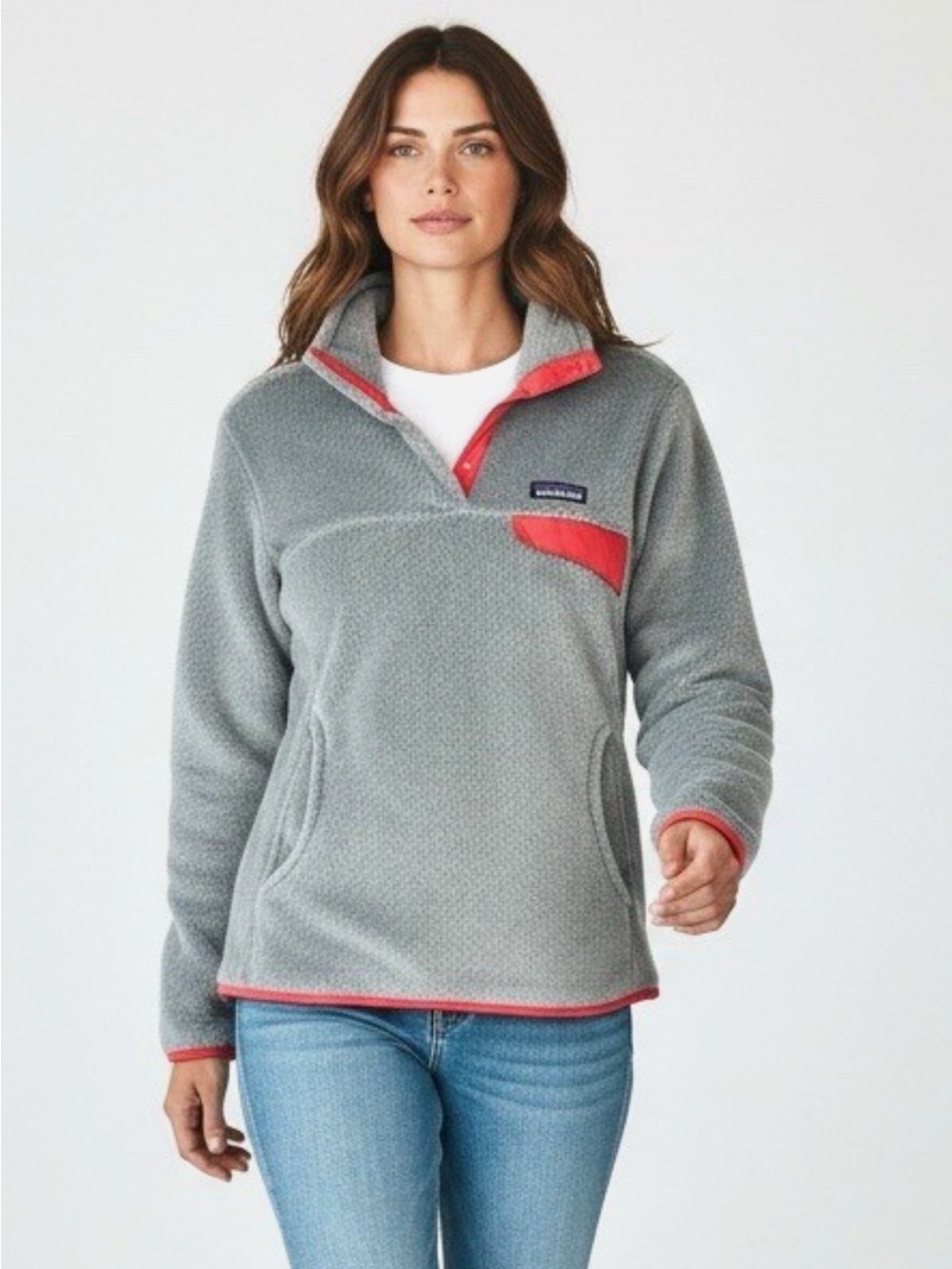 Patagonia Women's Fleece Pullover hiking sweater outdoor Snap T Style